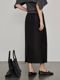 Slim Straight Slit Long Skirt_BDHL6464