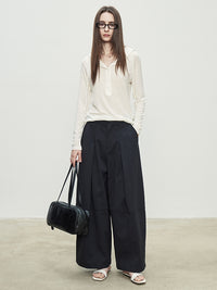 Loose-Fitting Silhouette Wide Pants_BDHL7081