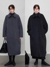 Cocoon Silhouette Long Coat_BDHL6925