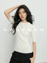 High Neck Slim Knit Tops_BDHL7230