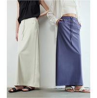 Back Slit Straight Long Skirt_BDHL6148