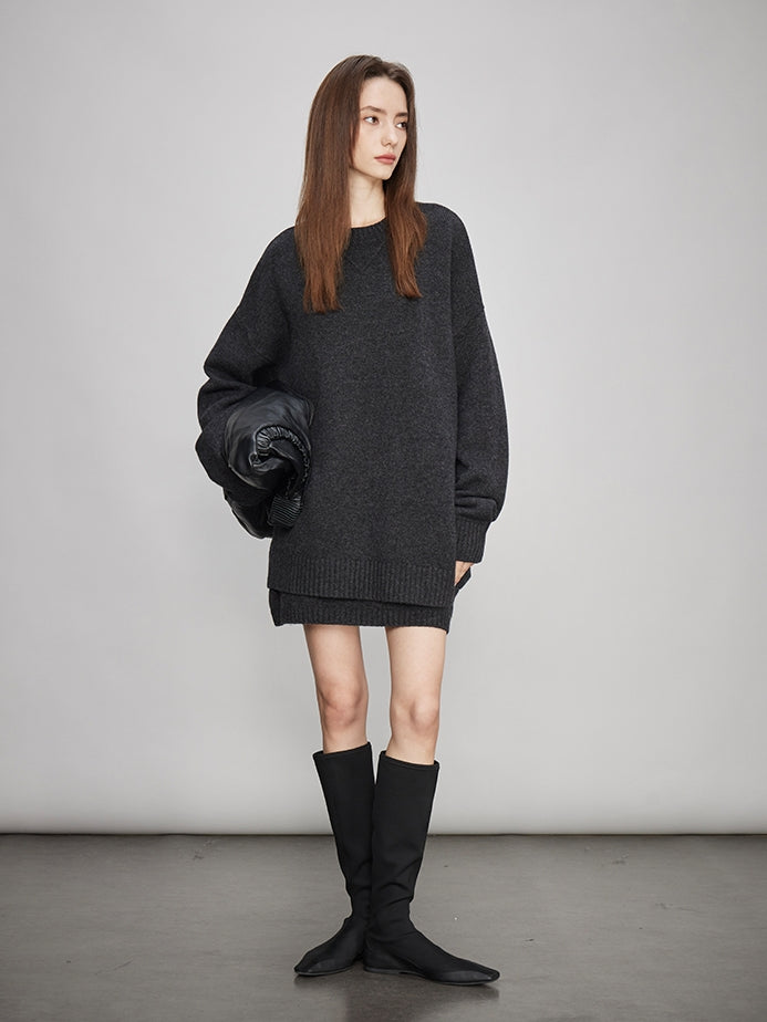 Loose Knit Tops Or Elasticated Waist Skirt_BDHL7994