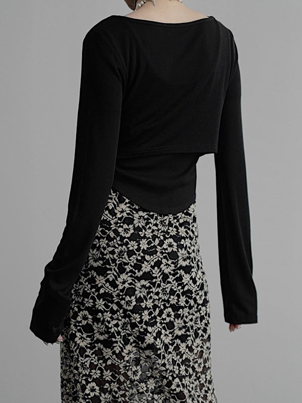 Double-Front Short-Sleeved T-Shirt_BDHL7589