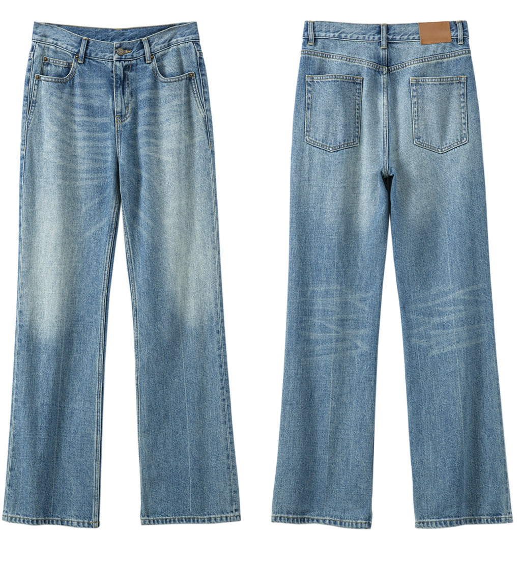 Wash-Finished Straight-Leg Denim Pants_BDHL8123