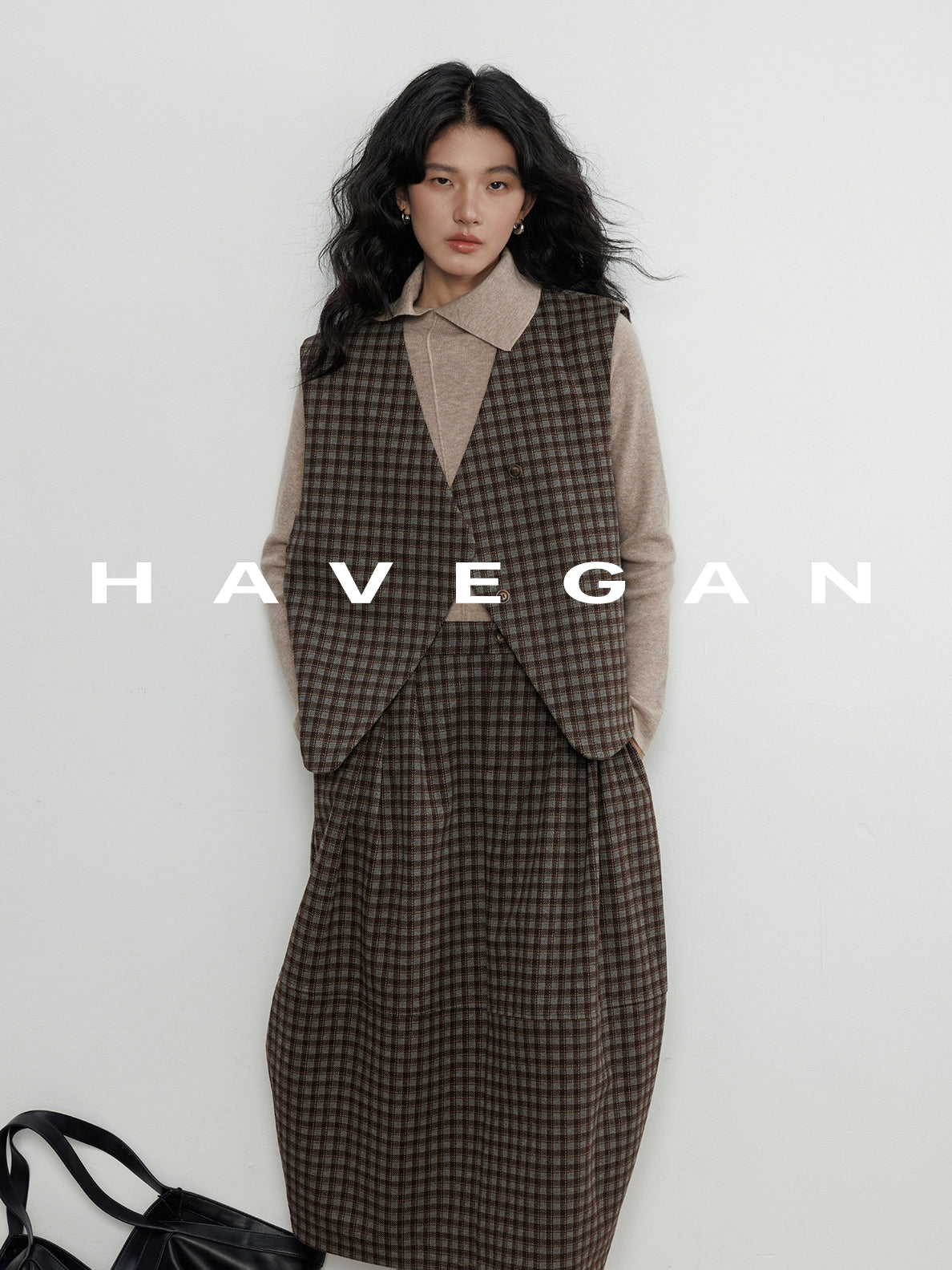 不對稱領針織上衣_BDHL7959