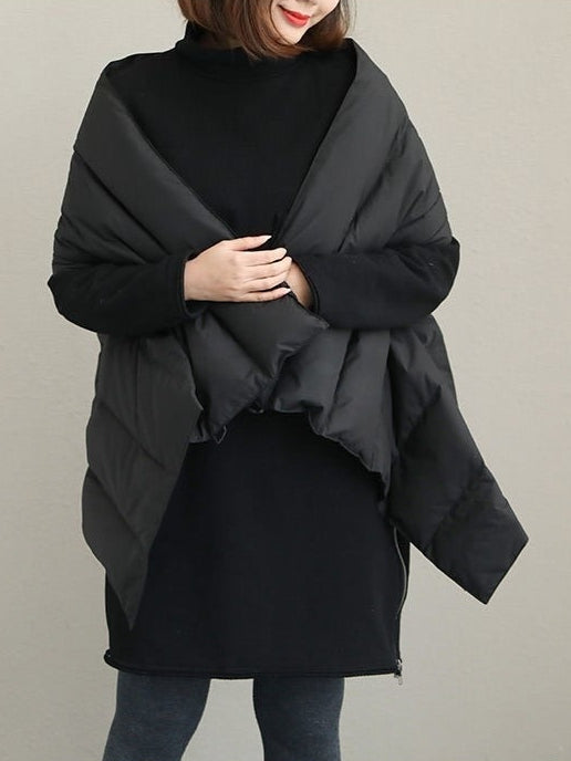 Black Heavyweight Down Cape_BDHL8040