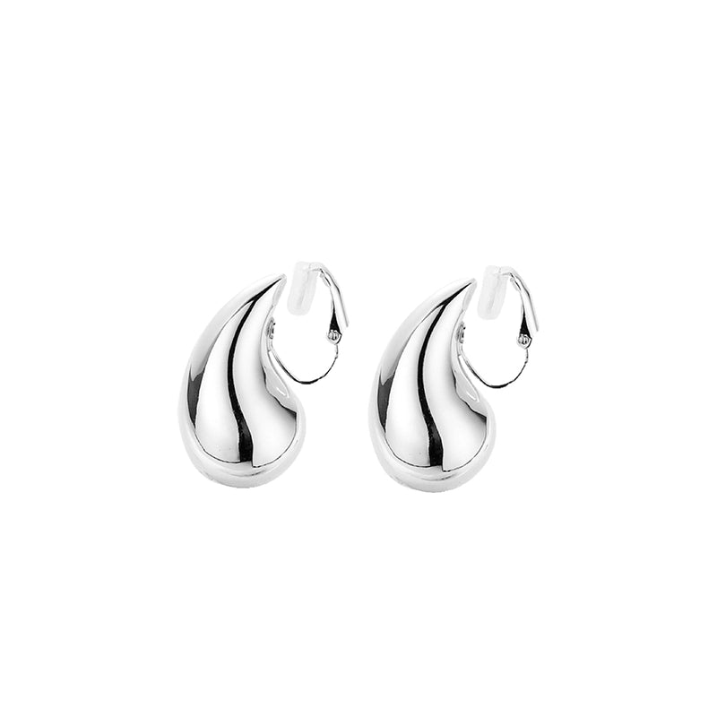 Water drop pierce or ear clips_BDHL5561