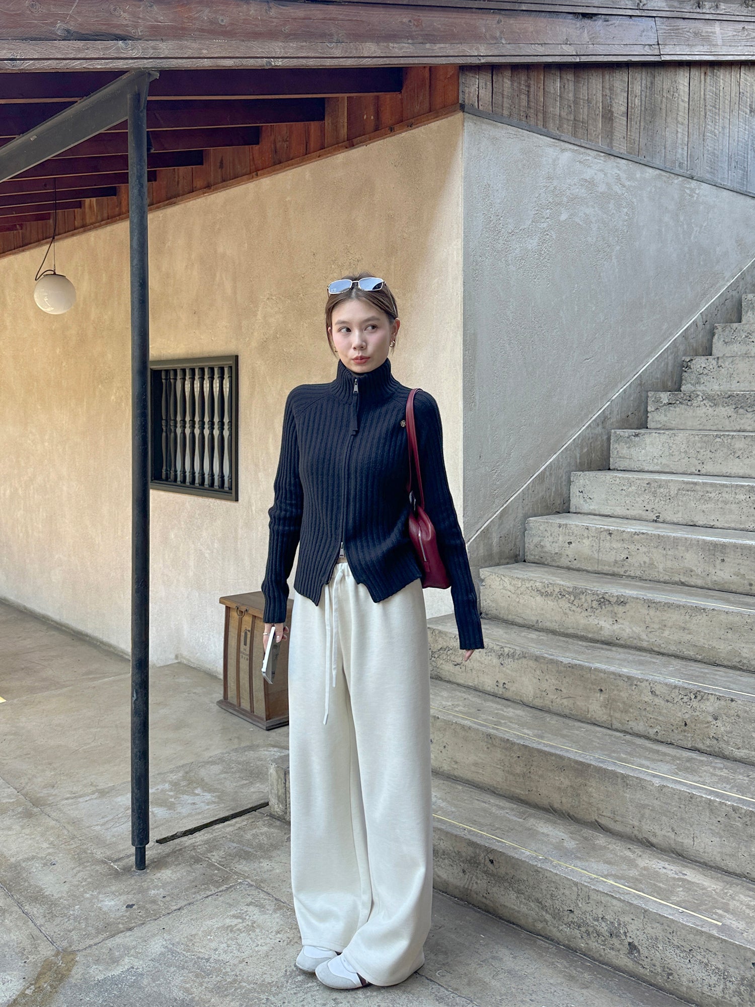 Zip-Up Knit Cardigan_BDHL7921