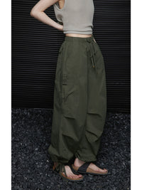 Military Green American Wide Pants_BDHL5897