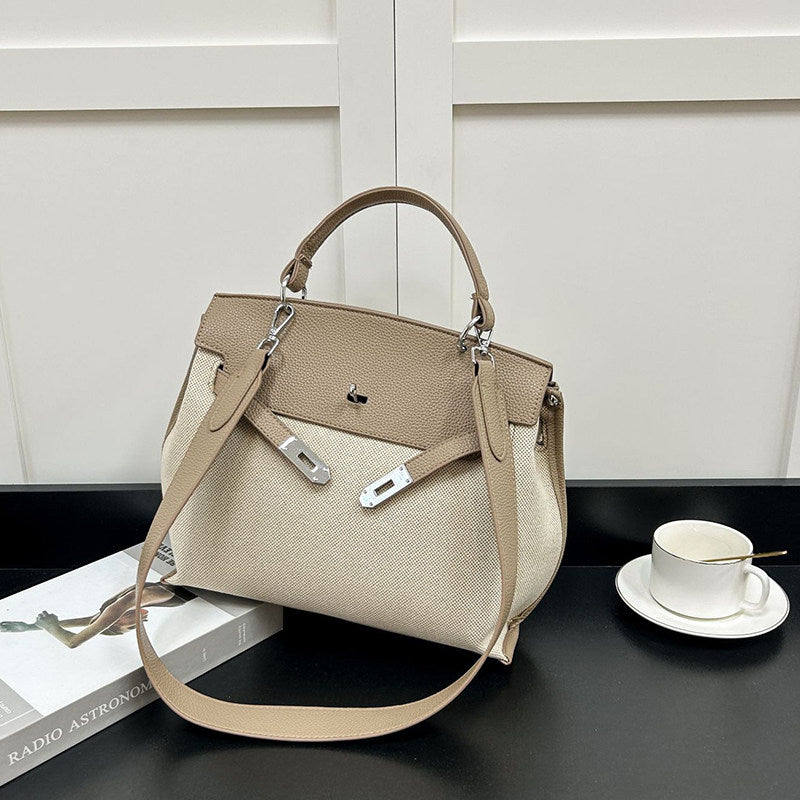 Two-Tone Flap Handbag_BDHL8445