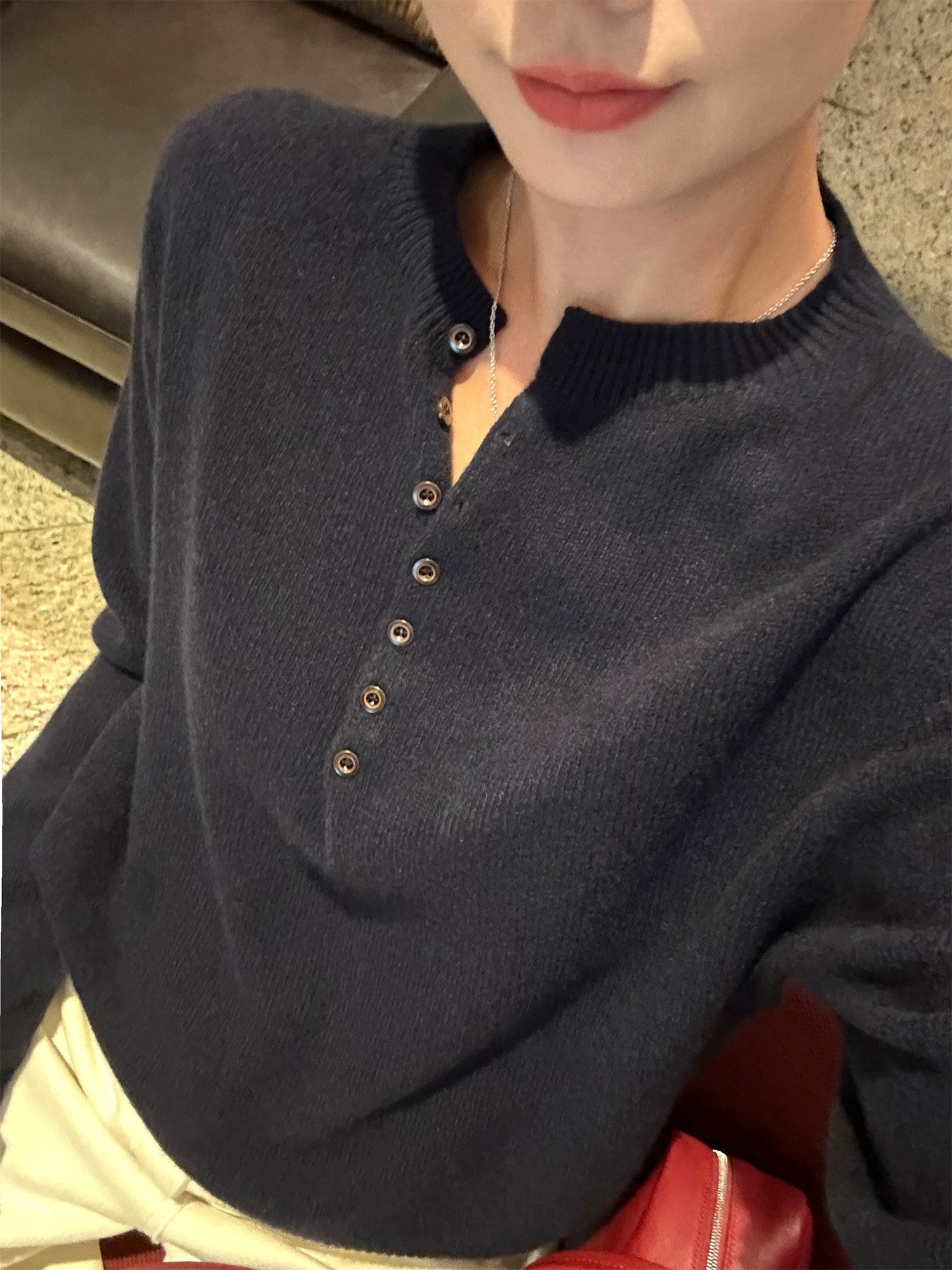 Henry Neck Knit Tops_BDHL7849