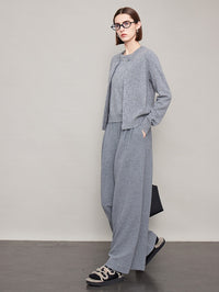 Velvet Thick Wide Draped Pants_BDHL6609