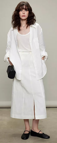 Thin Long-Sleeved Shirts &amp; Wide Pants_BDHL6329