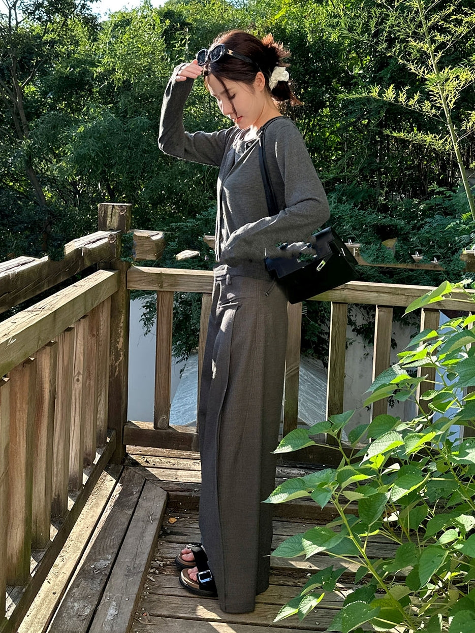 Pleated Drape Mop Pants_BDHL7129