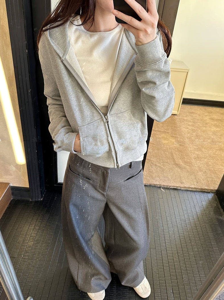 Pleated Drape Mop Pants_BDHL7129