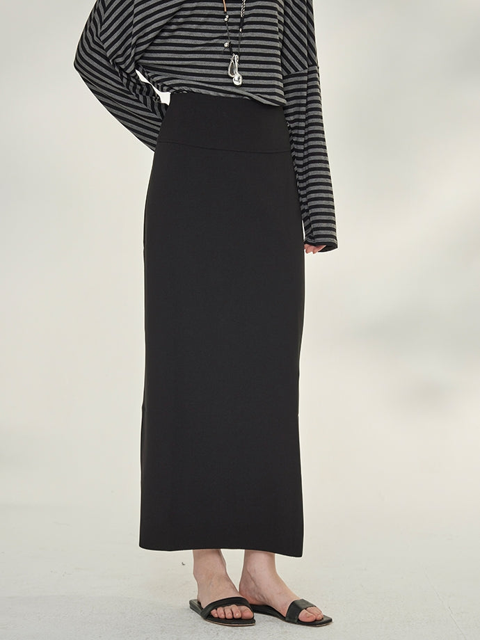 Striped Tops Or Stretch Slim Skirt_BDHL7739