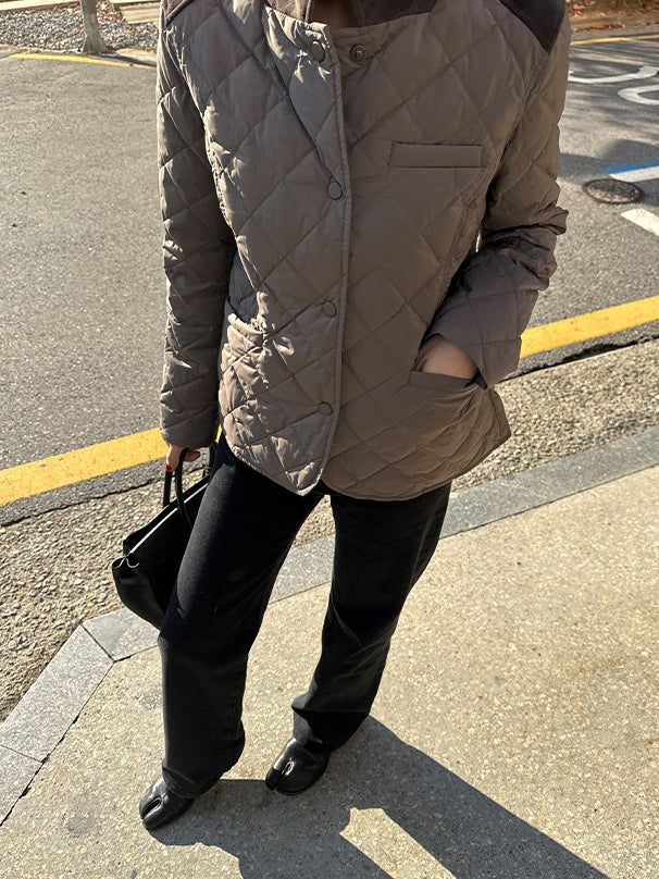 Diamond-Quilted Down Jacket_BDHL8051