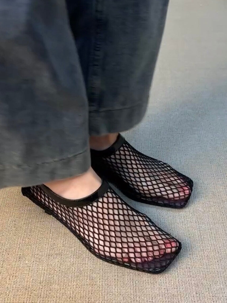 Mesh Square-Toe Flats_BDHL8379