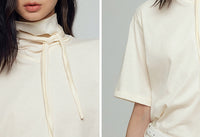 Ribbon Short-Sleeved T-Shirt_BDHL7243
