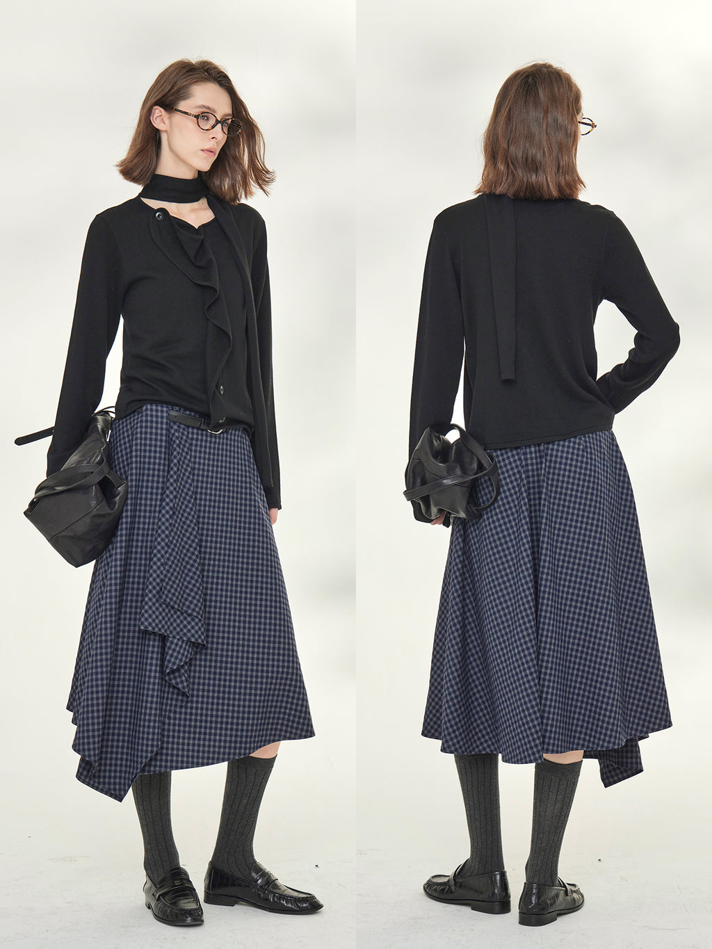 Slimming High-Waisted A-Line Skirt_BDHL7737