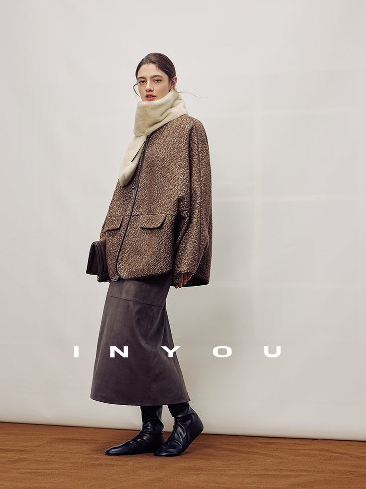 Collarless Cape Coat_BDHL7982