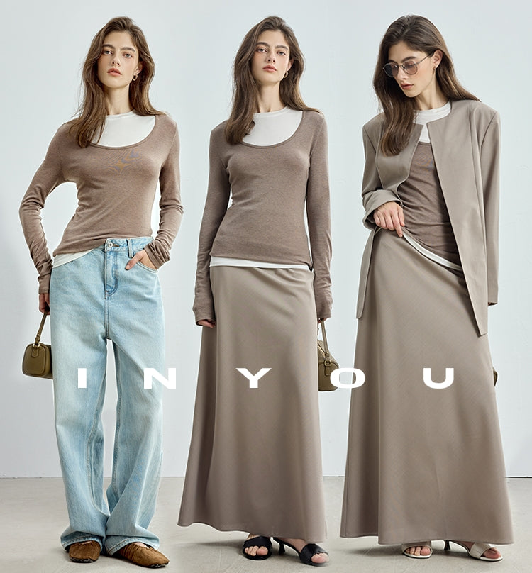V-Neck Long-Sleeved Tops Or Sleeveless Tops_BDHL7719