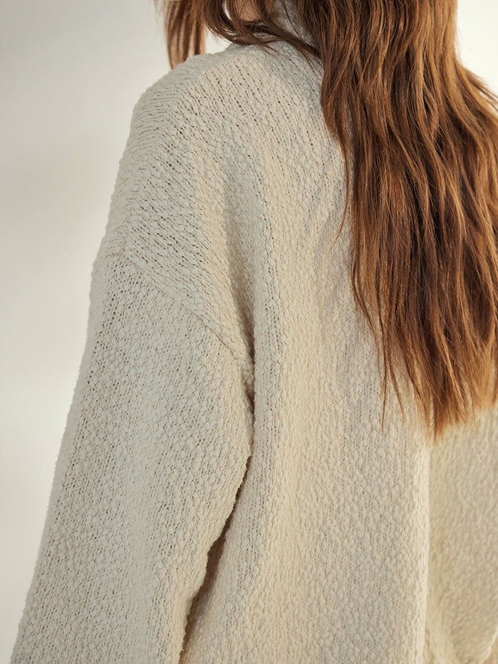 Retro Lapel Knit Cardigan_BDHL7690