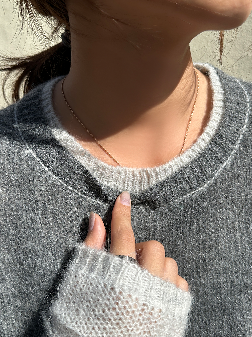 Round Neck Mohair Knite_BDHL5417