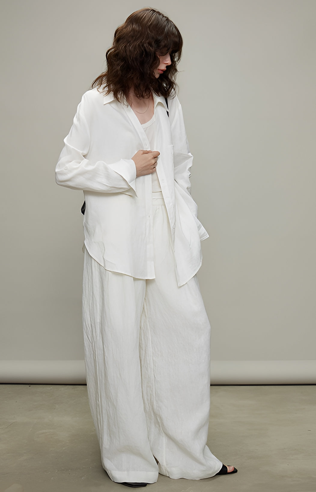 Thin Long-Sleeved Shirts &amp; Wide Pants_BDHL6329