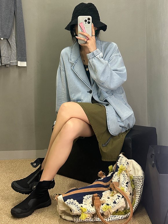 Loose Casual Denim Jacket_BDHL7250