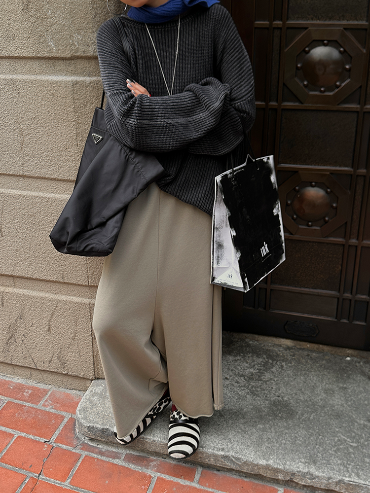 Sweat Wide Sarrouel Pants_BDHL6595