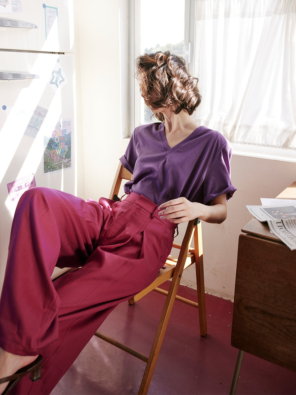 Loose-Fitting Casual Suit Pants_BDHL7472