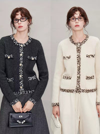 Contrast Colour Knitted Jacket_BDHL6629