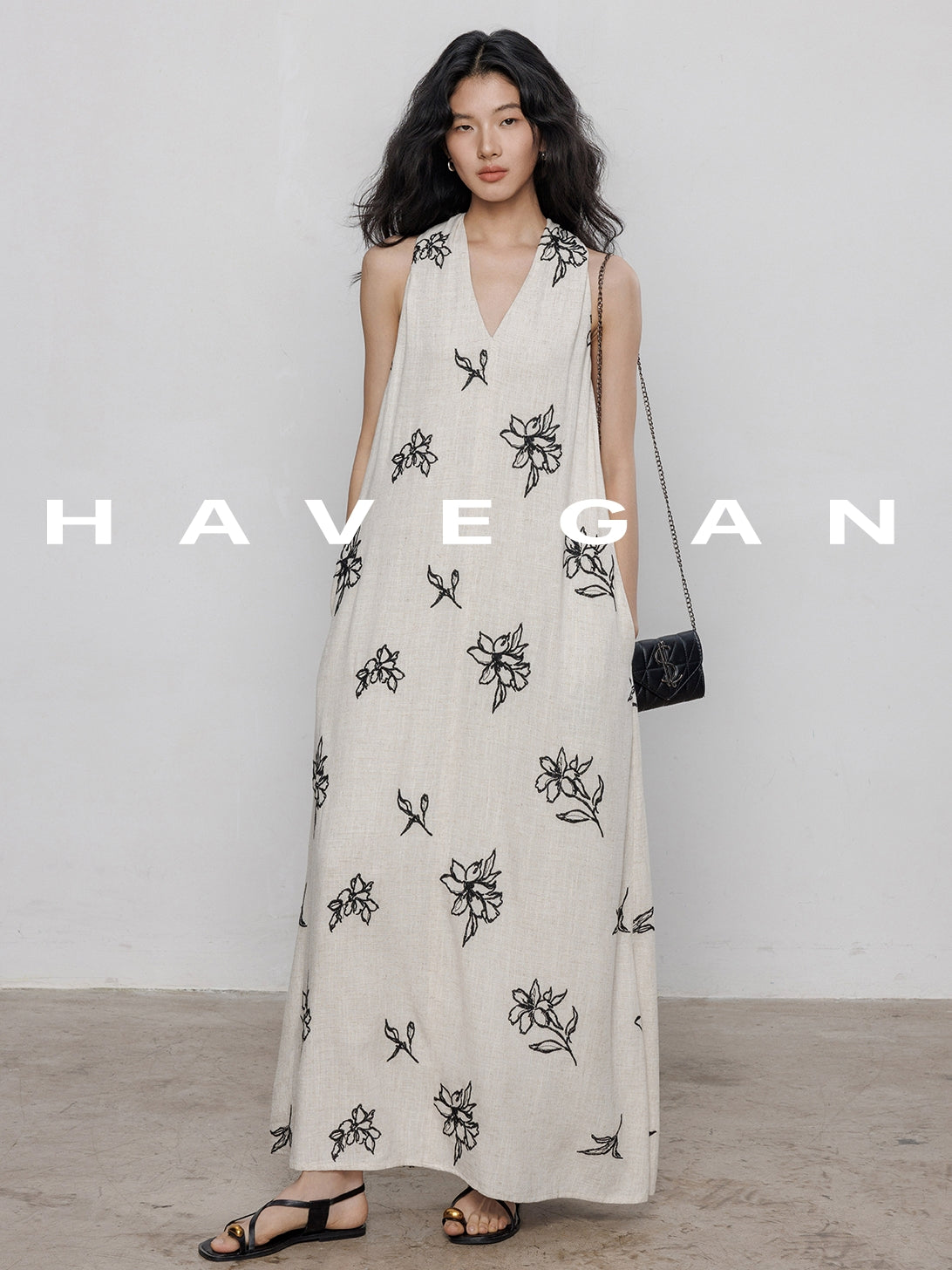 Floral Casual V-Neck Dress_BDHL7238