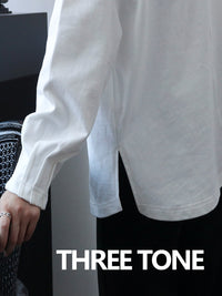 Round Neck Pleated Sleeve Tops_BDHL6960