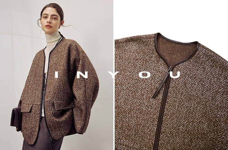 Collarless Cape Coat_BDHL7982