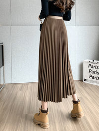 Irregular A-Line Pleated Skirt_BDHL7219