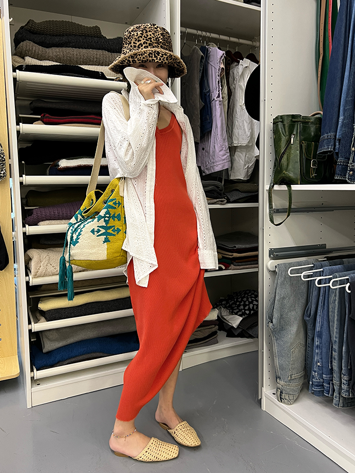Slim-Waist Suspender Dress_BDHL7544