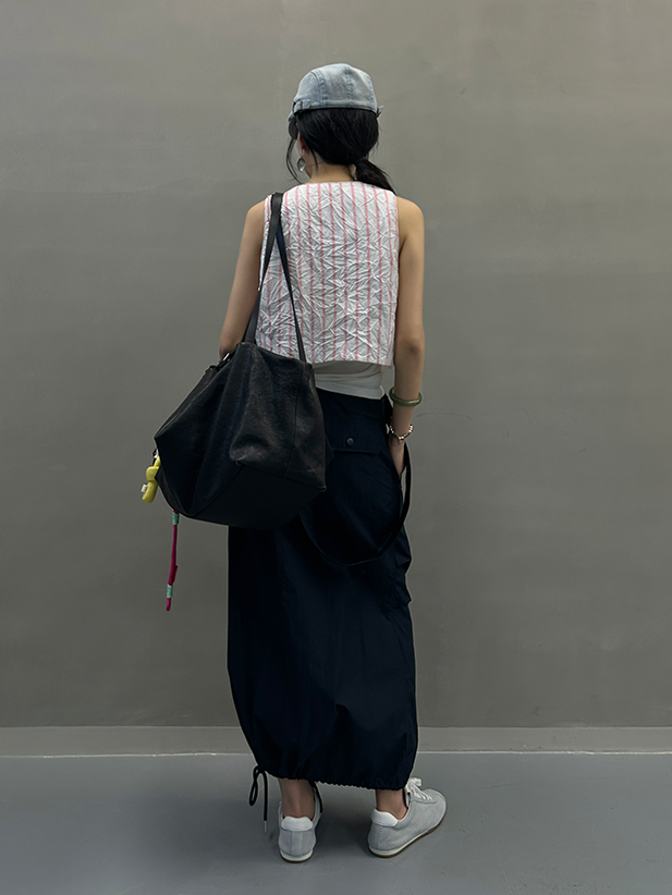 Crumpled Striped Vest_BDHL7249