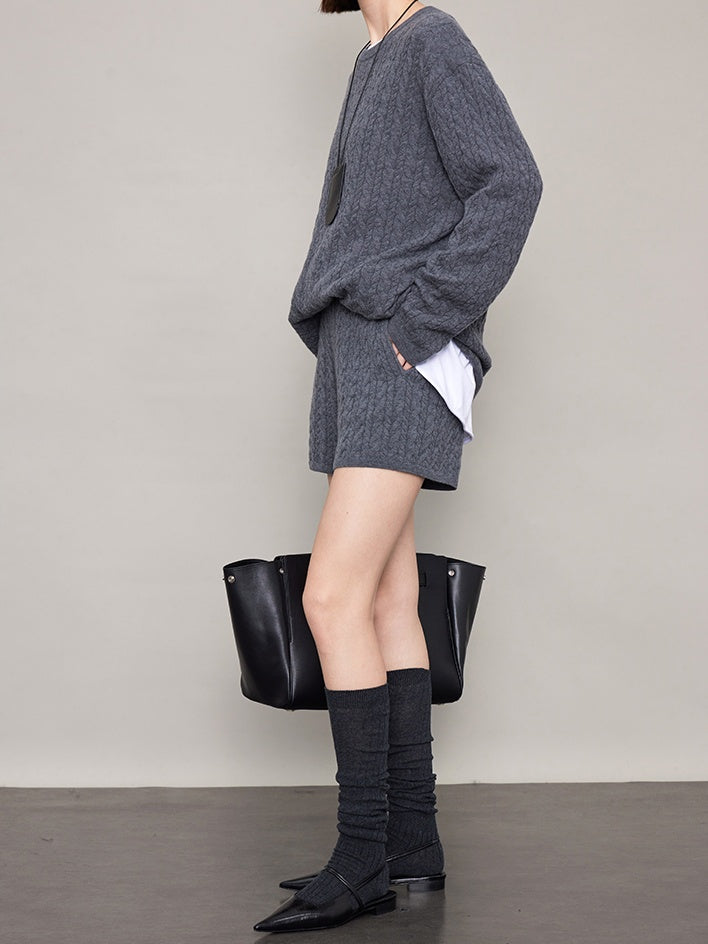 Cable Knit Sweater Or Shorts Or Skirt_BDHL6603