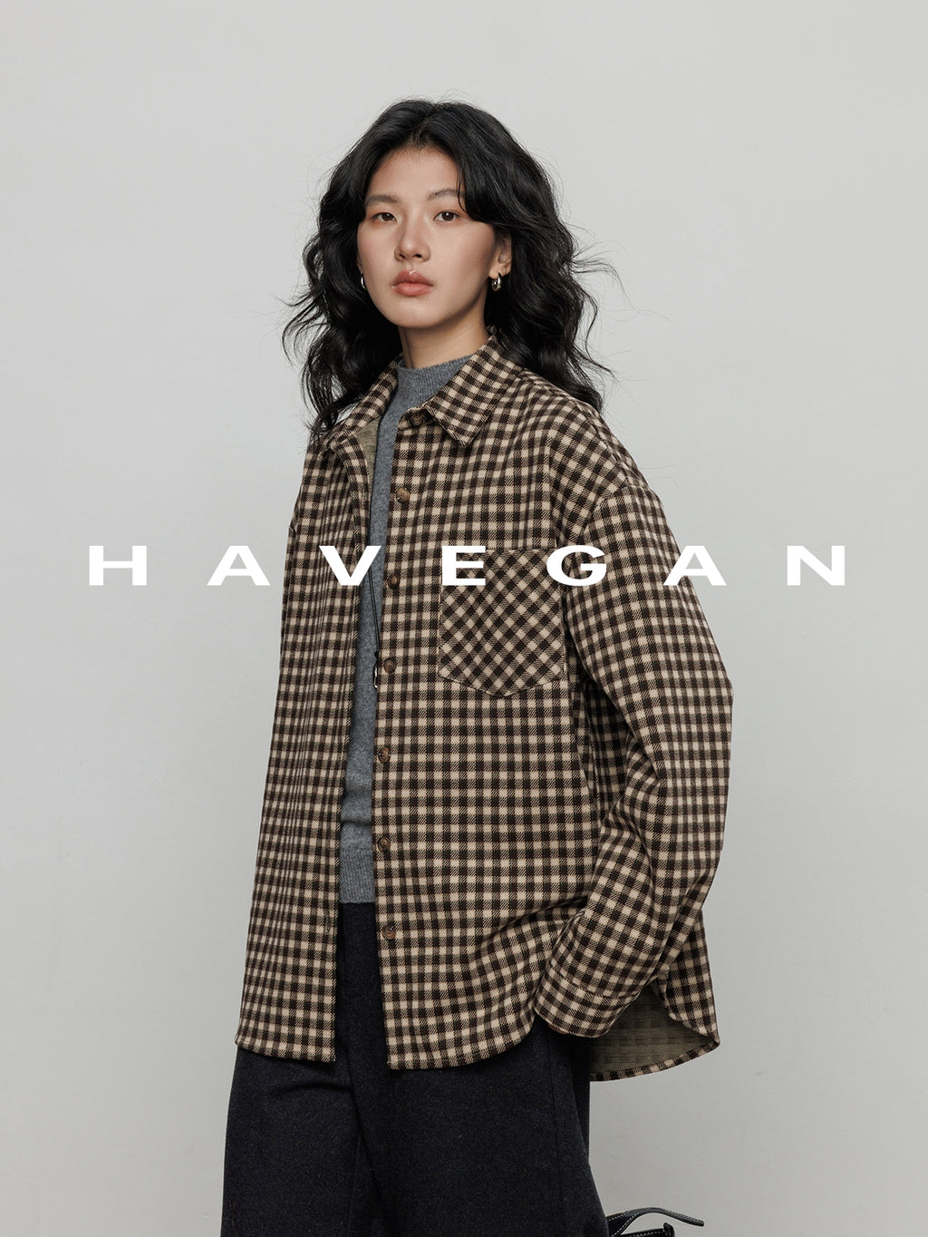 格紋磨毛棉襯衫_BDHL7960