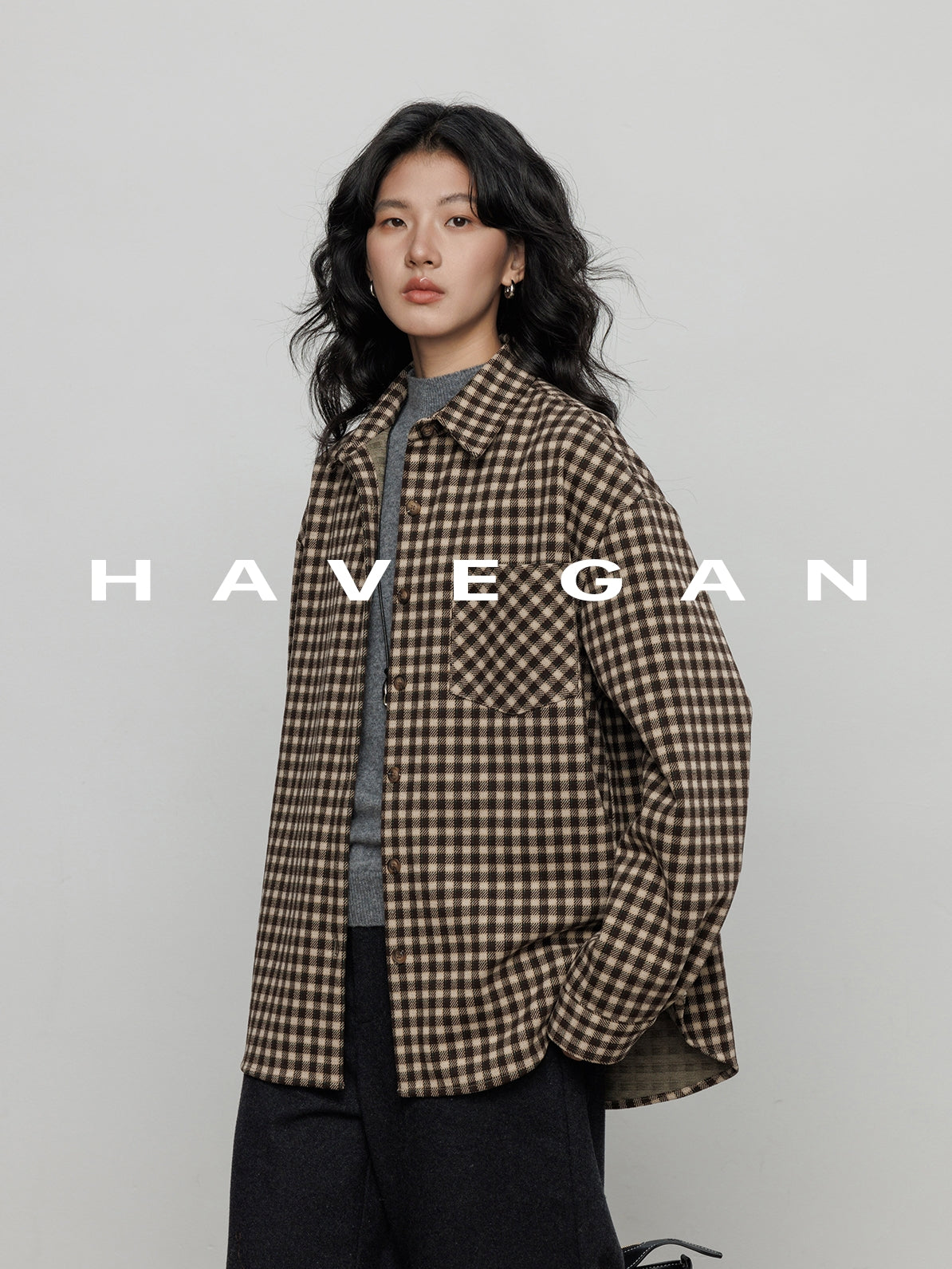 格紋磨毛棉襯衫_BDHL7960