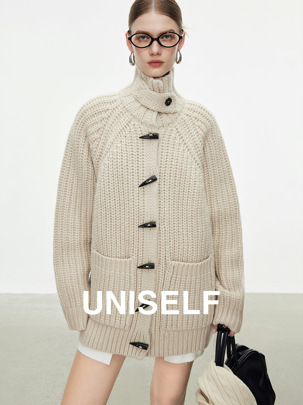 Horn Button Knit Coat_BDHL7978