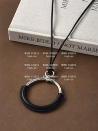 O-Shaped Circle Pendant Necklace_BDHL7439