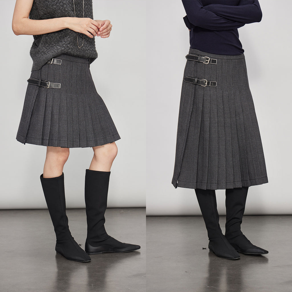 Short Or Long Pleated Skirt_BDHL7938