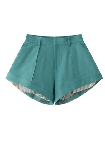 Lake Blue A-Line Shorts_BDHL5955