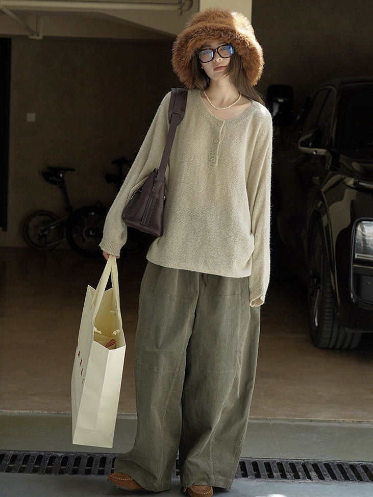 Corduroy Wide-Leg Pants_BDHL7772
