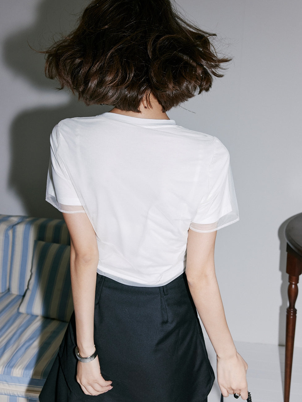 Hollow Mesh Faux-Style T-Shirt_BDHL7539