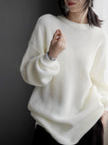 Crew-Neck Loose-Fit Knit Tops_BDHL7932