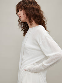 Loose Long-Sleeved Sheer Tops_BDHL6328